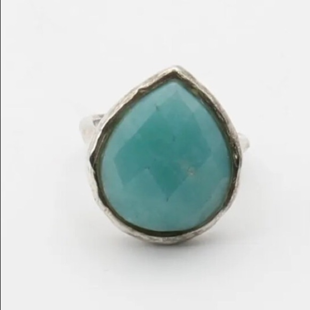 Sterling silver chalcedony ring